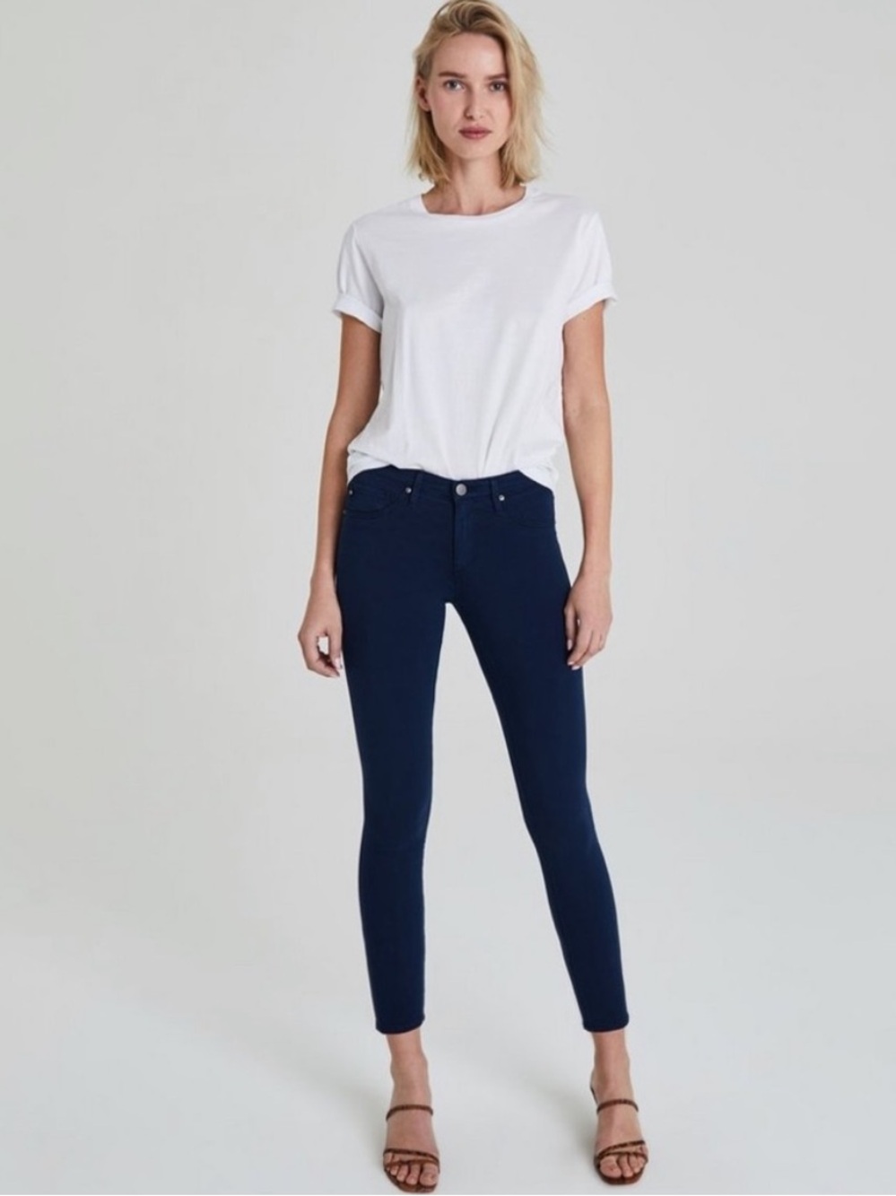AG Adriano Goldschmied Navy Ankle Skinny Jeans